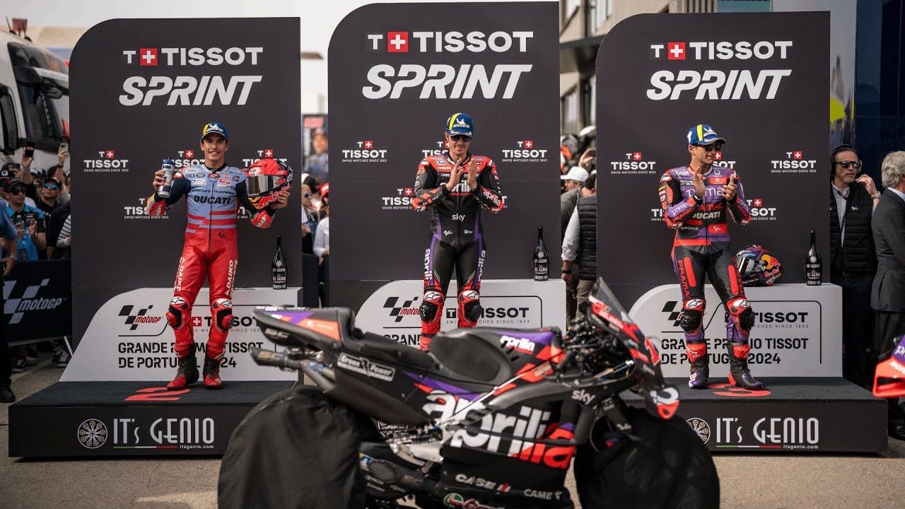 MotoGP Sprint: Maverick Vinales Clinches Heroic First Aprilia Sprint Win In Portugal MotoGP Sprint: Maverick Vinales Clinches Heroic First Aprilia Sprint Win In Portugal