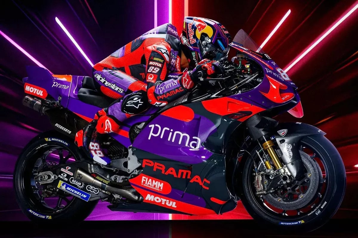 MotoGP: Pramac Ducati Racing Reveals Striking New Purple Livery At F1 Bahrain Grand Prix MotoGP: Pramac Ducati Racing Reveals Striking New Purple Livery At F1 Bahrain Grand Prix