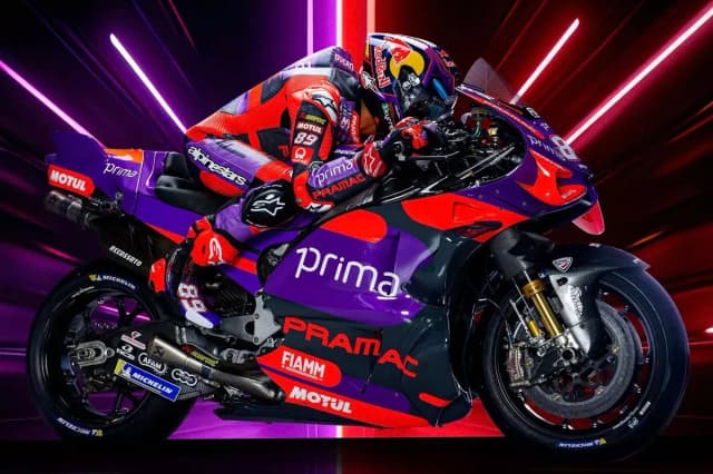 MotoGP: Pramac Ducati Racing Reveals Striking New Purple Livery At F1 Bahrain Grand Prix The team, led by Paolo Campinoti, is the final MotoGP squad to reveal its colours for the upcoming season.