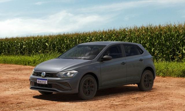 The new Volkswagen Polo Track brings a raised suspension, vinyl seats, and 15-inch steel wheels. 
