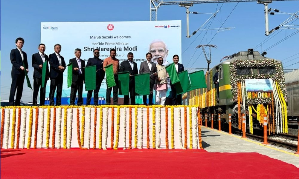 PM Modi Inaugurates India's First Automobile In-Plant Railway Siding At Suzuki’s Gujarat Plant PM Modi Inaugurates India's First Automobile In-Plant Railway Siding At Suzuki’s Gujarat Plant