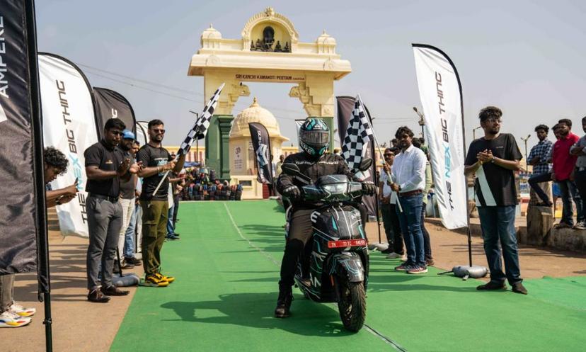 Upcoming Ampere Electric Scooter Completes Kashmir To Kanyakumari Ride; Debut Likely In April