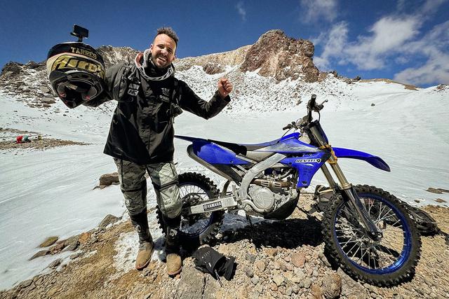 Pol Tarres has set new altitude world records astride a motorcycle, first on a Yamaha YZ450FX and then the very next day, he set a new Guinness Record on board a Yamaha Tenere 700 World Raid.