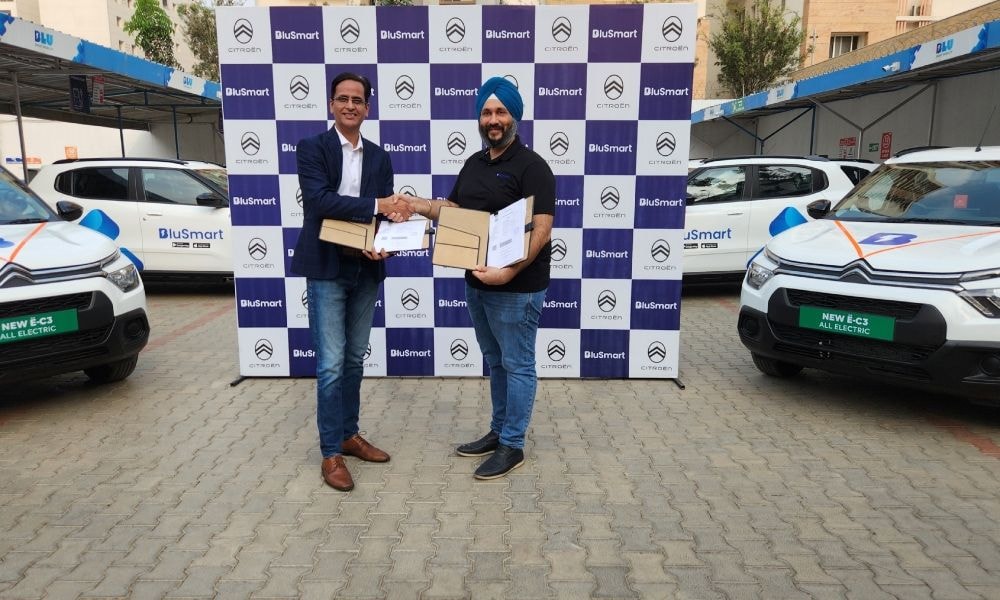 Citroën To Supply 4,000 e-C3 EVs To BluSmart Mobility Citroën To Supply 4,000 e-C3 EVs To BluSmart Mobility