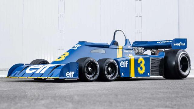 Scheckter, known for his 1979 championship win, is selling his personal race car collection including this Tyrell P34 replica, converted into a race car in 2008
