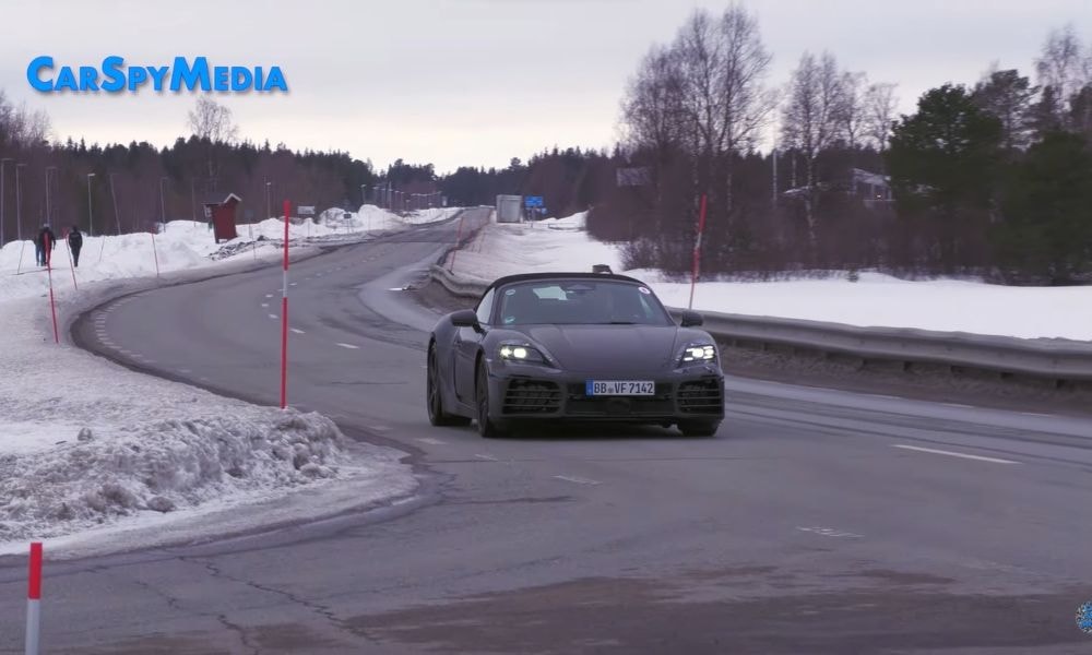 2025 Porsche Boxster Electric Spied Testing In The Arctic 2025 Porsche Boxster Electric Spied Testing In The Arctic