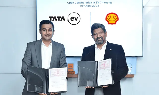 भारत में ईवी चार्जिंग इंफ्रास्ट्रक्चर को बढ़ावा देने के लिए टाटा पैसेंजर इलेक्ट्रिक मोबिलिटी और शेल ने साझेदारी की 