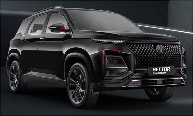 The MG Hector Blackstorm wears a special Starry Black paint and gets black theme interiors with gunmetal accents.