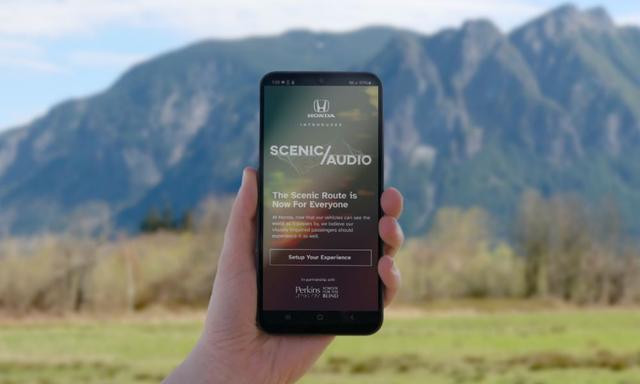 The app uses computer vision, generative AI, satellite imaging, geotargeting and weather data to paint a vivid picture of the environment outside the vehicle.