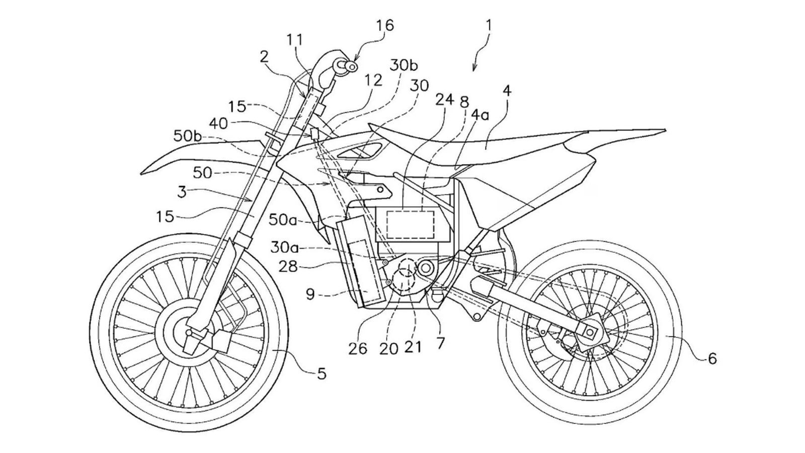 Yamaha Electric Motocross Bike Revealed In Patent Images Yamaha Electric Motocross Bike Revealed In Patent Images