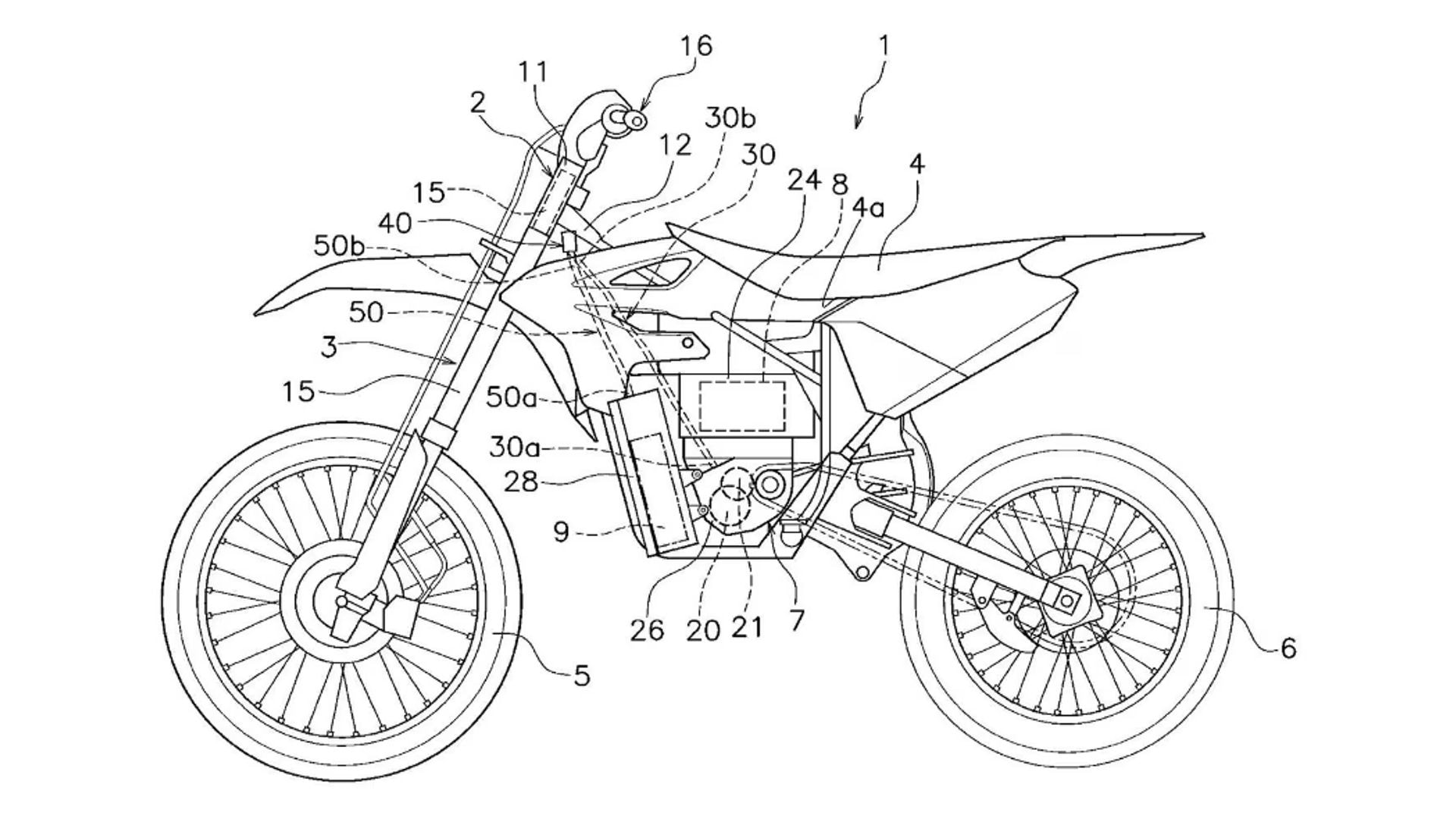 Yamaha Electric Motocross Bike Revealed In Patent Images Yamaha Electric Motocross Bike Revealed In Patent Images