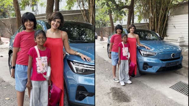 Actor Mandira Bedi Takes Delivery Of Her New Volvo C40 Recharge Mandira Bedi’s new prized possession is the Volvo C40 Recharge electric SUV, which gets a host of safety tech and an electric range of 530 km.