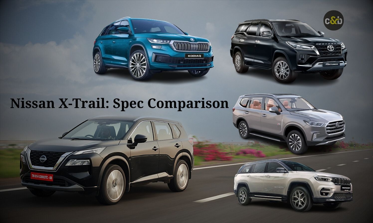 Nissan X-Trail vs Skoda Kodiaq, Toyota Fortuner, Jeep Meridian and MG Gloster: Dimensions, Engines, Prices Compared Nissan X-Trail vs Skoda Kodiaq, Toyota Fortuner, Jeep Meridian and MG Gloster: Dimensions, Engines, Prices Compared