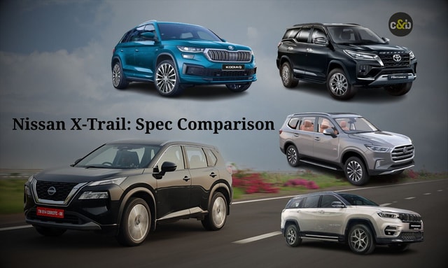 Nissan X-Trail vs Skoda Kodiaq, Toyota Fortuner, Jeep Meridian and MG Gloster: Dimensions, Engines, Prices Compared Nissan X-Trail vs Skoda Kodiaq, Toyota Fortuner, Jeep Meridian and MG Gloster: Dimensions, Engines, Prices Compared