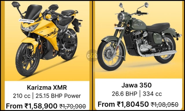 Hero Bikes Get Discount Of Up To Rs 23,500; Jawa Bikes At Rs 18,500 Off At Flipkart Big Billion Days Sale Hero Bikes Get Discount Of Up To Rs 23,500; Jawa Bikes At Rs 18,500 Off At Flipkart Big Billion Days Sale