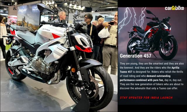 Aprilia Tuono 457 Listed On India Website Ahead Of Launch The Tuono 457 was unveiled globally at the EICMA Motor Show last year and is expected to be launched in India later this month.