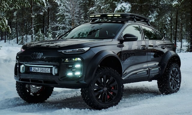 Audi Q6 e-Tron Offroad Concept Unveiled; Gets Portal Axles, 45-Degree Gradeability Audi Q6 e-Tron Offroad Concept Unveiled; Gets Portal Axles, 45-Degree Gradeability