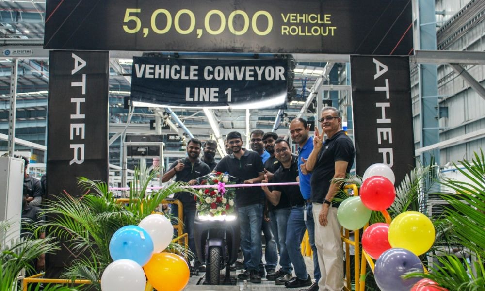 Ather Energy Achieves 5 Lakh Production Milestone Ather Energy Achieves 5 Lakh Production Milestone