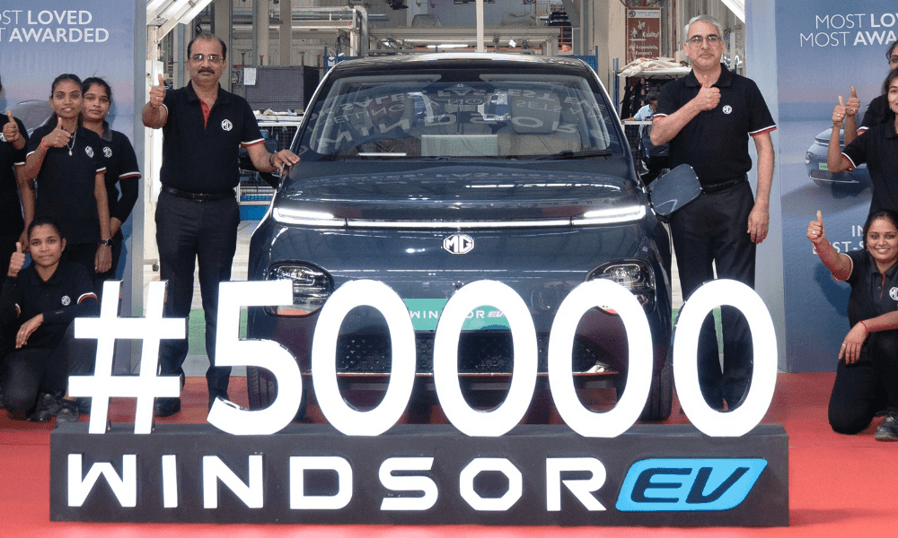 MG Windsor EV Crosses 50,000 Units Sales Milestone MG Windsor EV Crosses 50,000 Units Sales Milestone