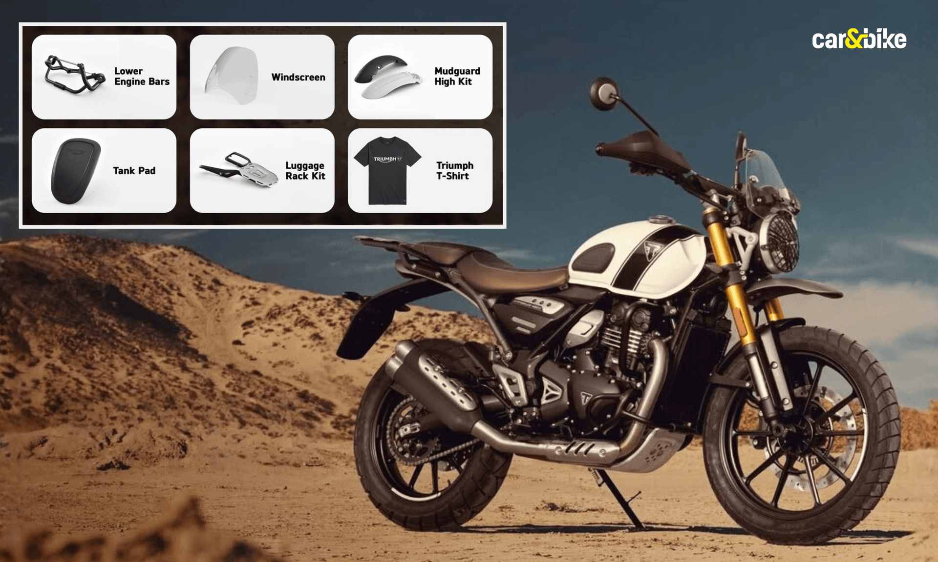 Triumph Scrambler 400 X Offered With Free Accessories Worth Rs 13,300 Triumph Scrambler 400 X Offered With Free Accessories Worth Rs 13,300