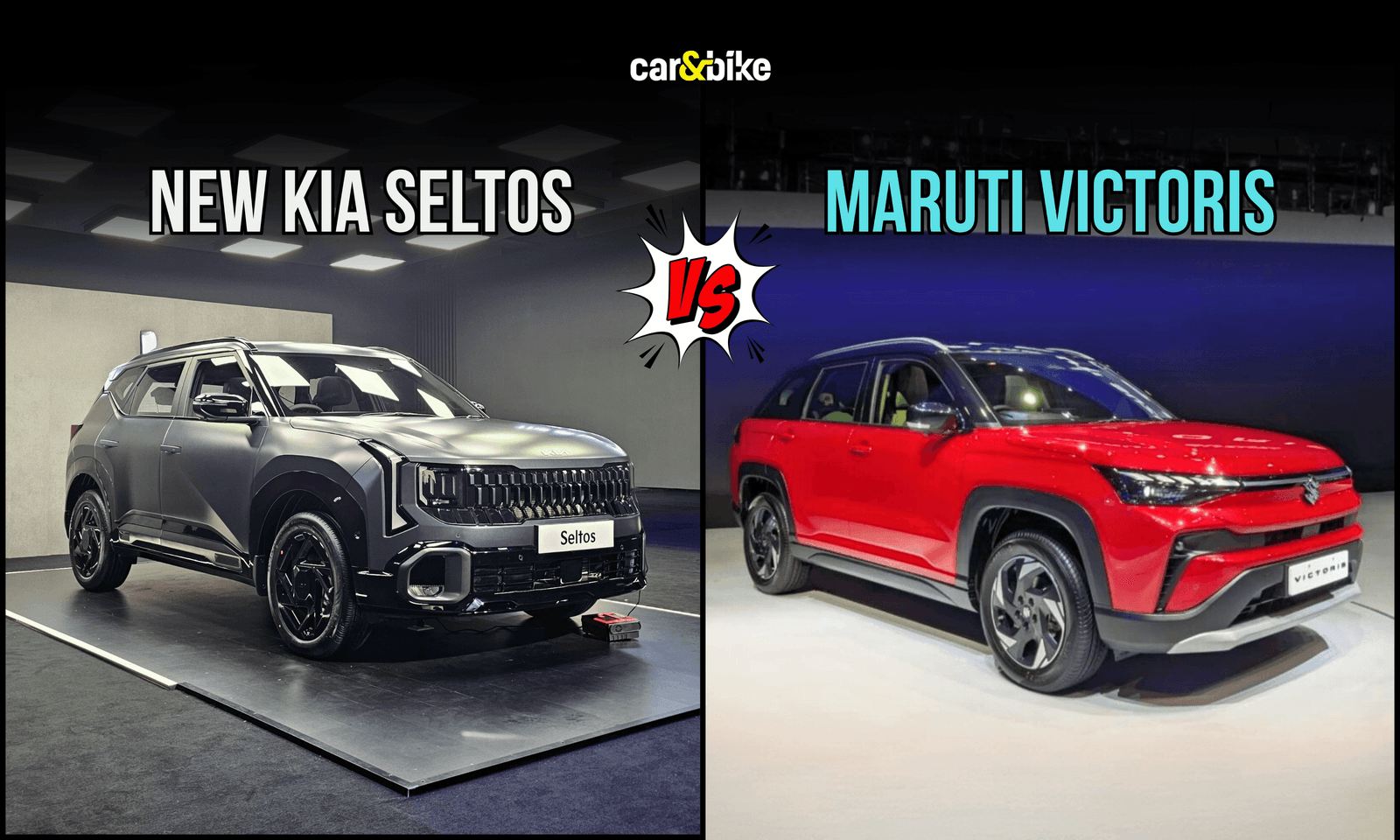 New Kia Seltos vs Maruti Suzuki Victoris: Dimensions, Engines, Features Compared New Kia Seltos vs Maruti Suzuki Victoris: Dimensions, Engines, Features Compared