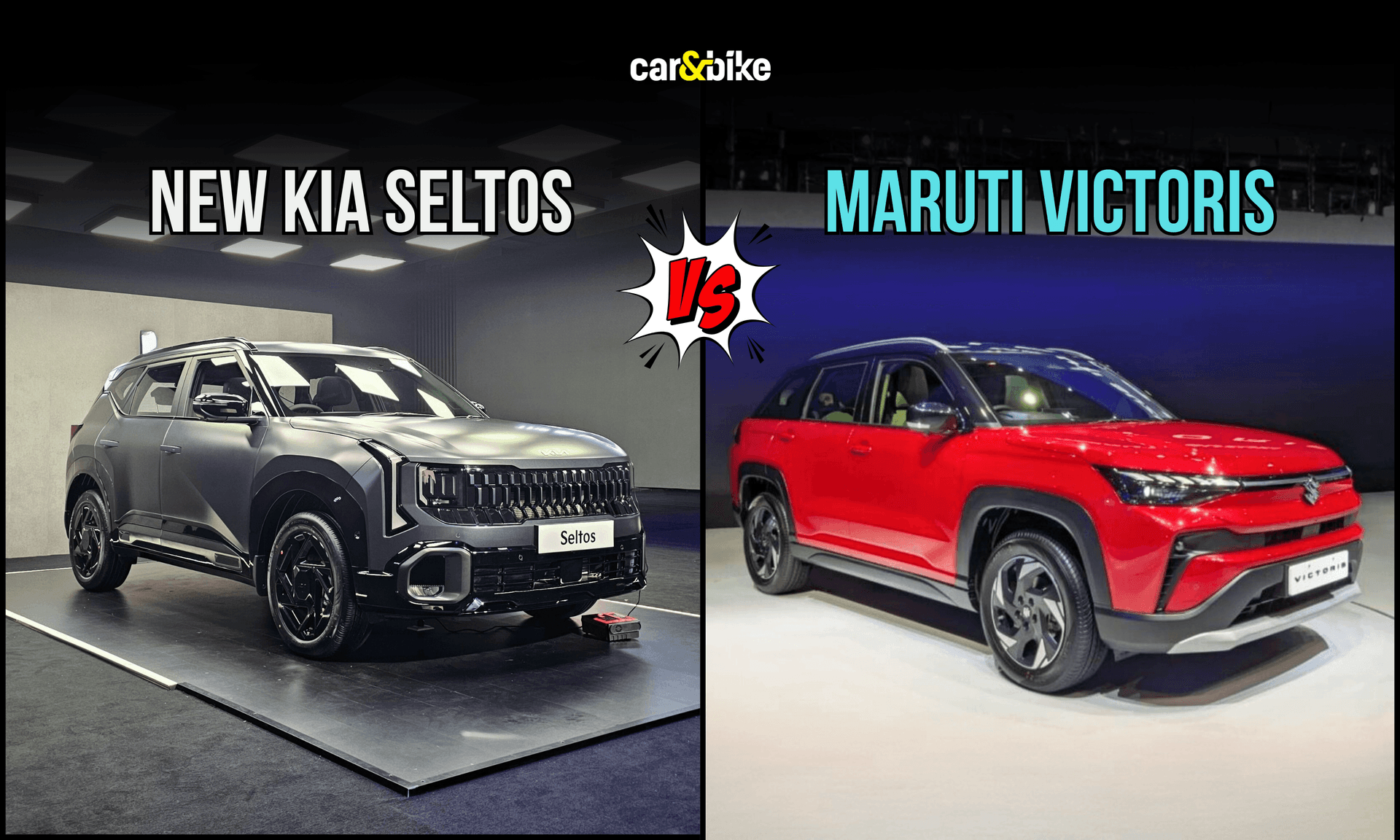 New Kia Seltos vs Maruti Suzuki Victoris: Dimensions, Engines, Features Compared New Kia Seltos vs Maruti Suzuki Victoris: Dimensions, Engines, Features Compared
