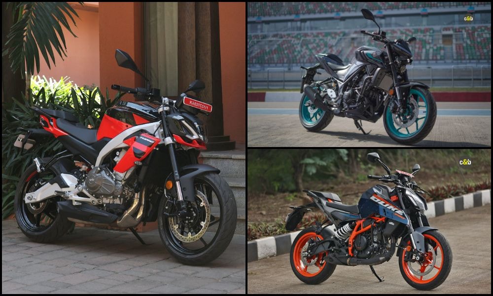 Aprilia Tuono 457 vs Yamaha MT-03, KTM 390 Duke: Specifications, Features, Prices Compared Aprilia Tuono 457 vs Yamaha MT-03, KTM 390 Duke: Specifications, Features, Prices Compared
