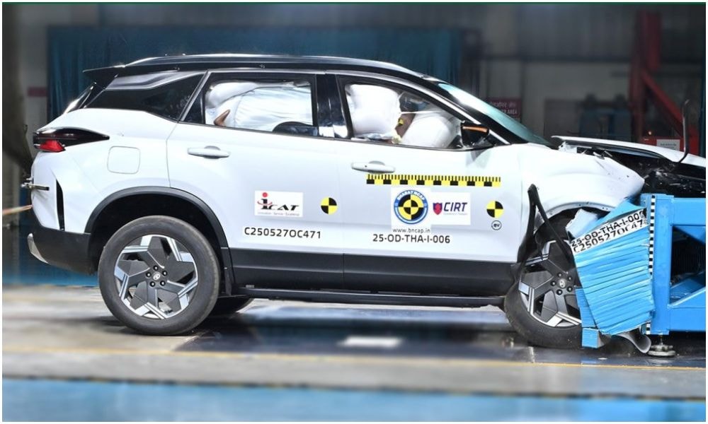 Tata Harrier EV Secures Five-Star Rating In Bharat NCAP Crash Tests Tata Harrier EV Secures Five-Star Rating In Bharat NCAP Crash Tests