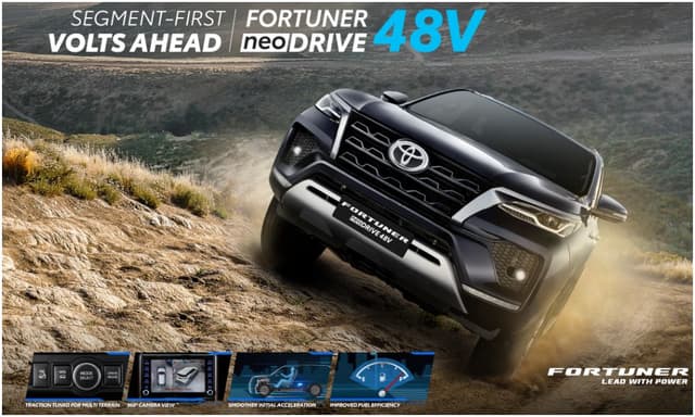 Toyota Fortuner Neo Drive Mild-Hybrid Launched In India At Rs 44.72 Lakh Available only with the 4x4 automatic variant of the SUV, the Fortuner Neo Drive – equipped with a 48-volt mild-hybrid system – commands a Rs 2 lakh premium over the regular Fortuner diesel.