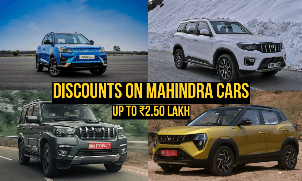 Mahindra SUVs Offered With Discounts Of Up To Rs 2.50 Lakh Mahindra SUVs Offered With Discounts Of Up To Rs 2.50 Lakh
