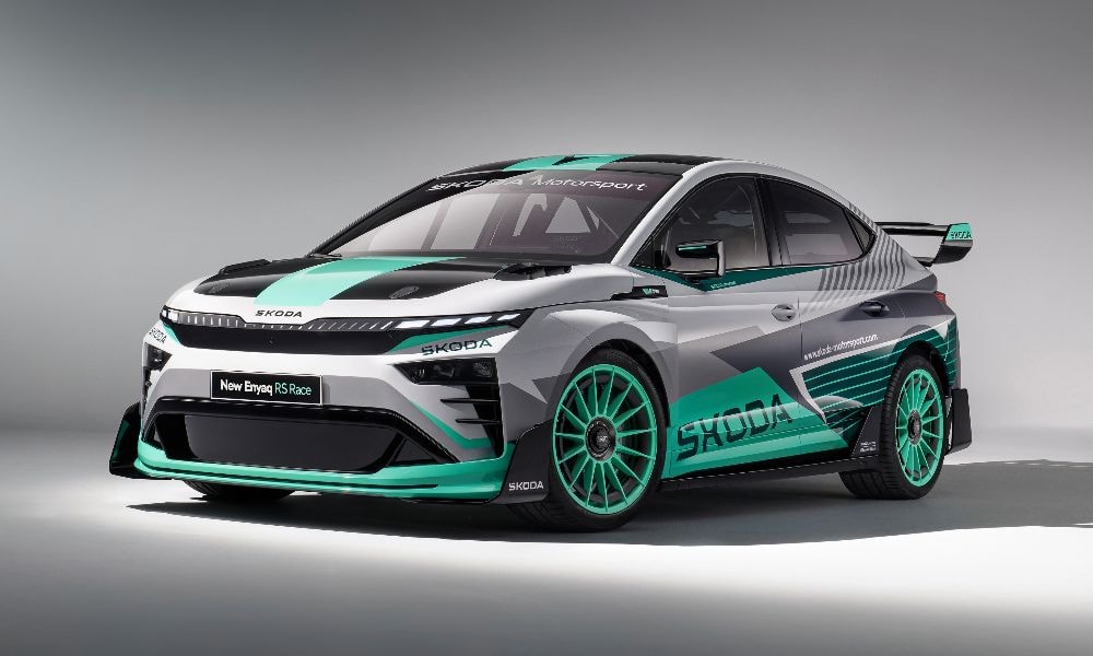 New Skoda Enyaq RS Race Concept Revealed With Updated Styling, New Livery New Skoda Enyaq RS Race Concept Revealed With Updated Styling, New Livery