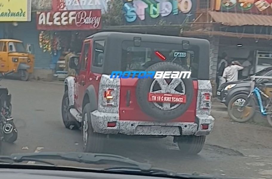 Mahindra Thar 3-Door Facelift Spotted Testing In India Mahindra Thar 3-Door Facelift Spotted Testing In India