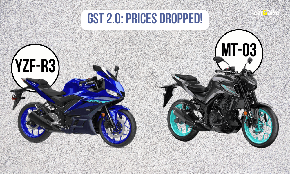 GST 2.0: Yamaha YZF-R3, MT-03 Prices Fall By Over Rs 20,000 GST 2.0: Yamaha YZF-R3, MT-03 Prices Fall By Over Rs 20,000