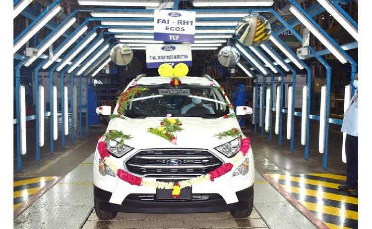 Ford rolled out the last locally built EcoSport subcompact SUV that will be exported from its Tamil Nadu plant, marking the end of an era.