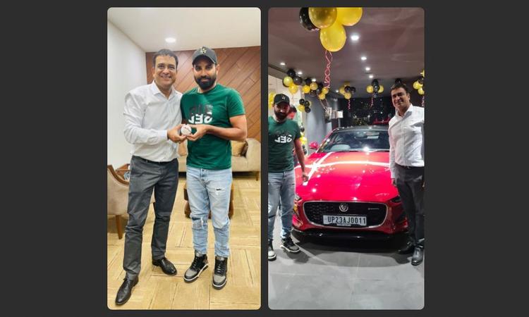 Mohammed Shami has brought home the Jaguar F-Type coupe in the Caldera Red colour scheme, right after a successful England tour.