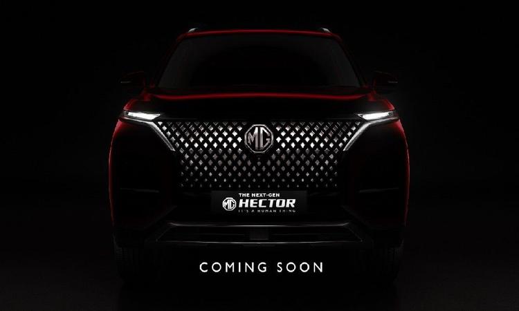 MG Motor India has released a new teaser image giving us an idea of modifications made to the Hector's front end.