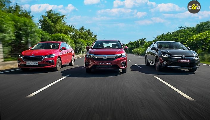 Volkswagen Virtus vs Skoda Slavia vs Honda City e: HEV Comparison Review: Compact Sedan Shootout Volkswagen Virtus vs Skoda Slavia vs Honda City e: HEV Comparison Review: Compact Sedan Shootout