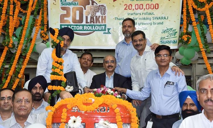 Swaraj Tractors rolled out its 20th lakh tractor from its Mohali plant in Punjab and has manufactured 10 lakh units in just nine years.