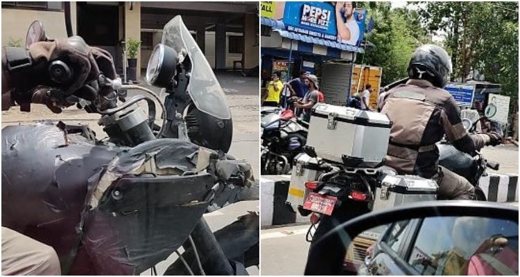 Royal Enfield Himalayan 450 Spotted On Test With Accessories Royal Enfield Himalayan 450 Spotted On Test With Accessories