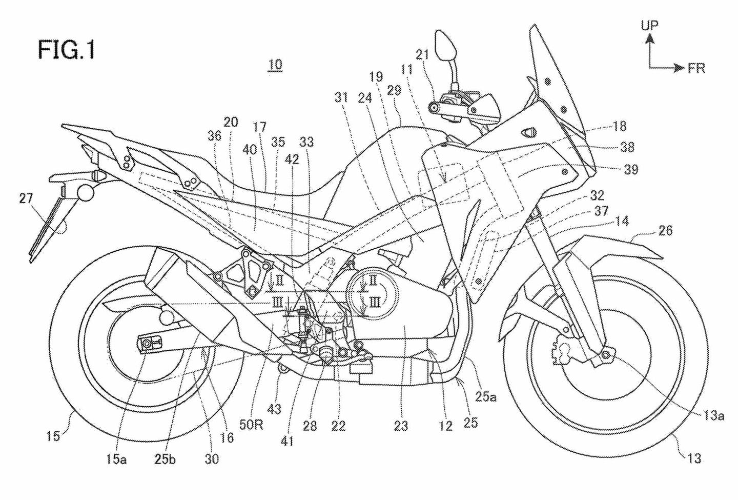 Honda XL750 Transalp Revealed In Patent Images Honda XL750 Transalp Revealed In Patent Images
