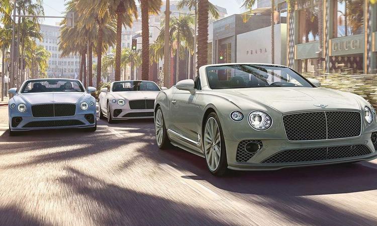 Designed by Bentley Beverley Hills, each model is finished in custom pastel exterior colours that reminds you of Hollywood's Art Deco days - Jetstream II Blue, Sage Green, and Hollywood Blush Pink.