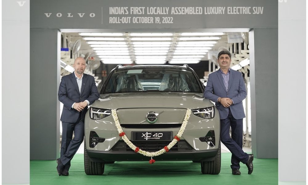 Locally Assembled Volvo XC40 Recharge Electric SUV Rolls Out From Bengaluru Plant Locally Assembled Volvo XC40 Recharge Electric SUV Rolls Out From Bengaluru Plant