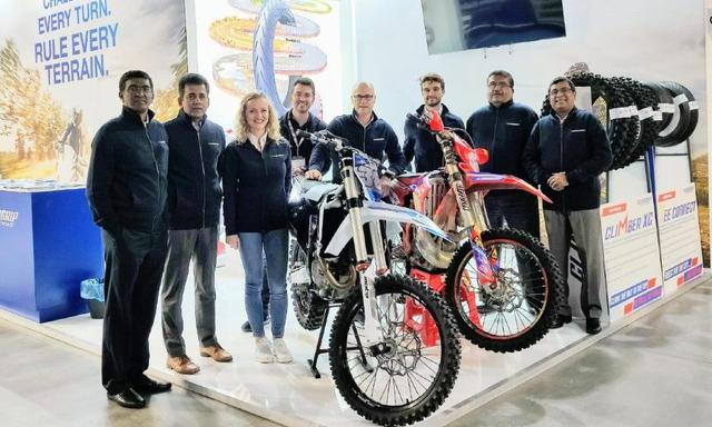 The manufacturer revealed the new Roadhouse and Climber XC range of tyres at the motorcycle show in Milan, Italy
