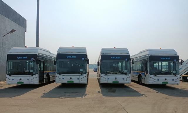 12 all-electric air-conditioned buses to be pressed into service to ferry passengers at Delhi International airport.