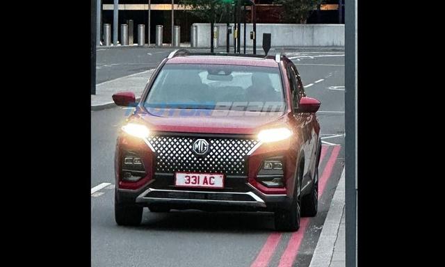 The undisguised SUV was spotted on international roads sporting the revamped grille seen in teasers.