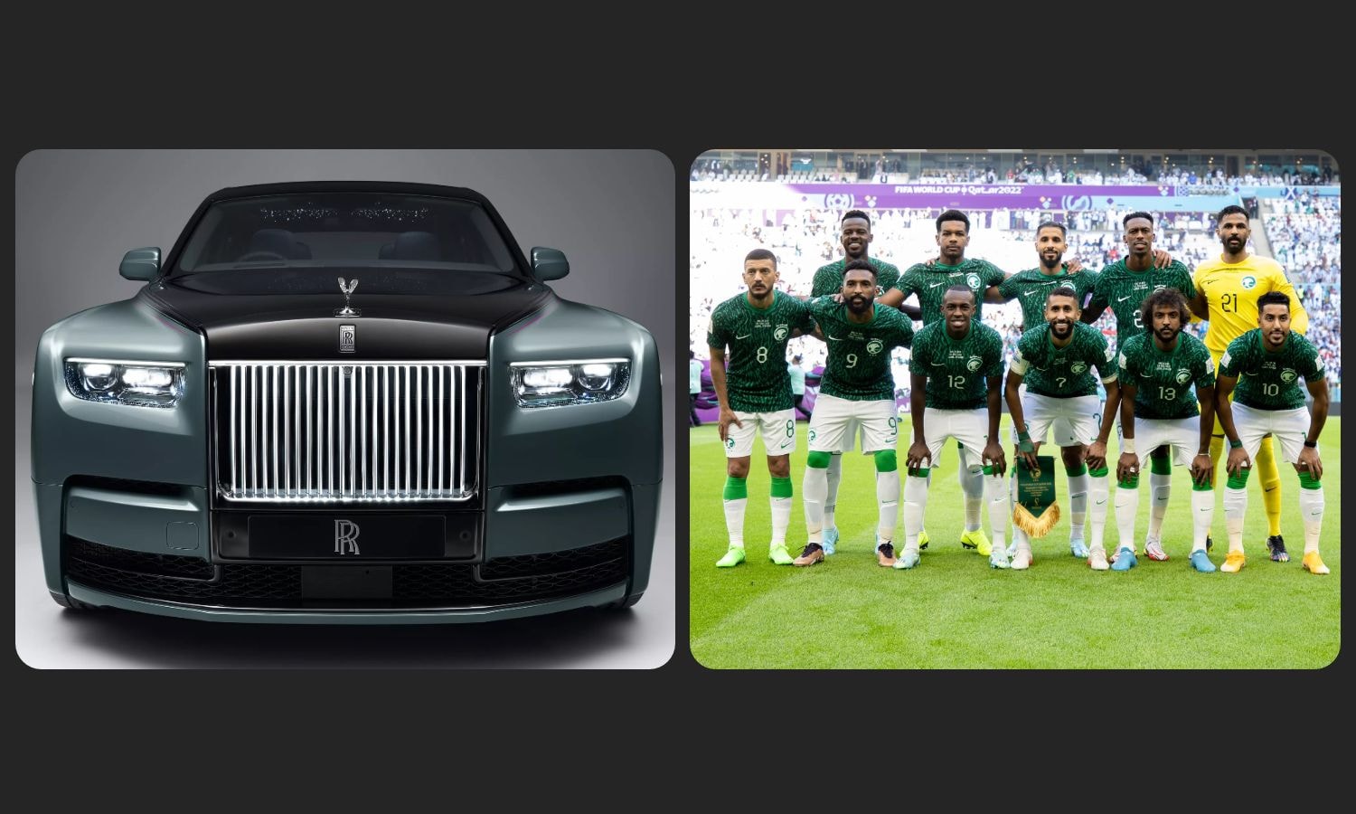Saudi Arabian Football Players Gifted With Rolls Royce Phantoms After World Cup Match Win Over Argentina Saudi Arabian Football Players Gifted With Rolls Royce Phantoms After World Cup Match Win Over Argentina