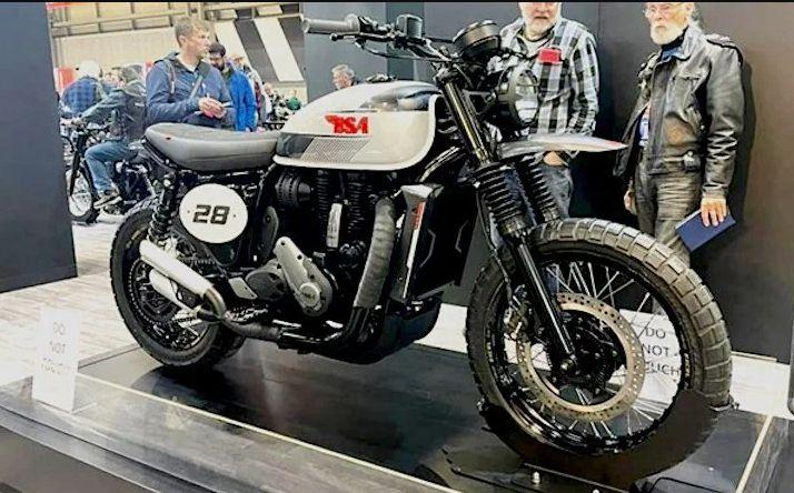 The BSA Scrambler concept is based on the new BSA Gold Star 650, the comeback model of the storied British brand, now revived by India’s Classic Legends, a subsidiary of the Mahindra Group.