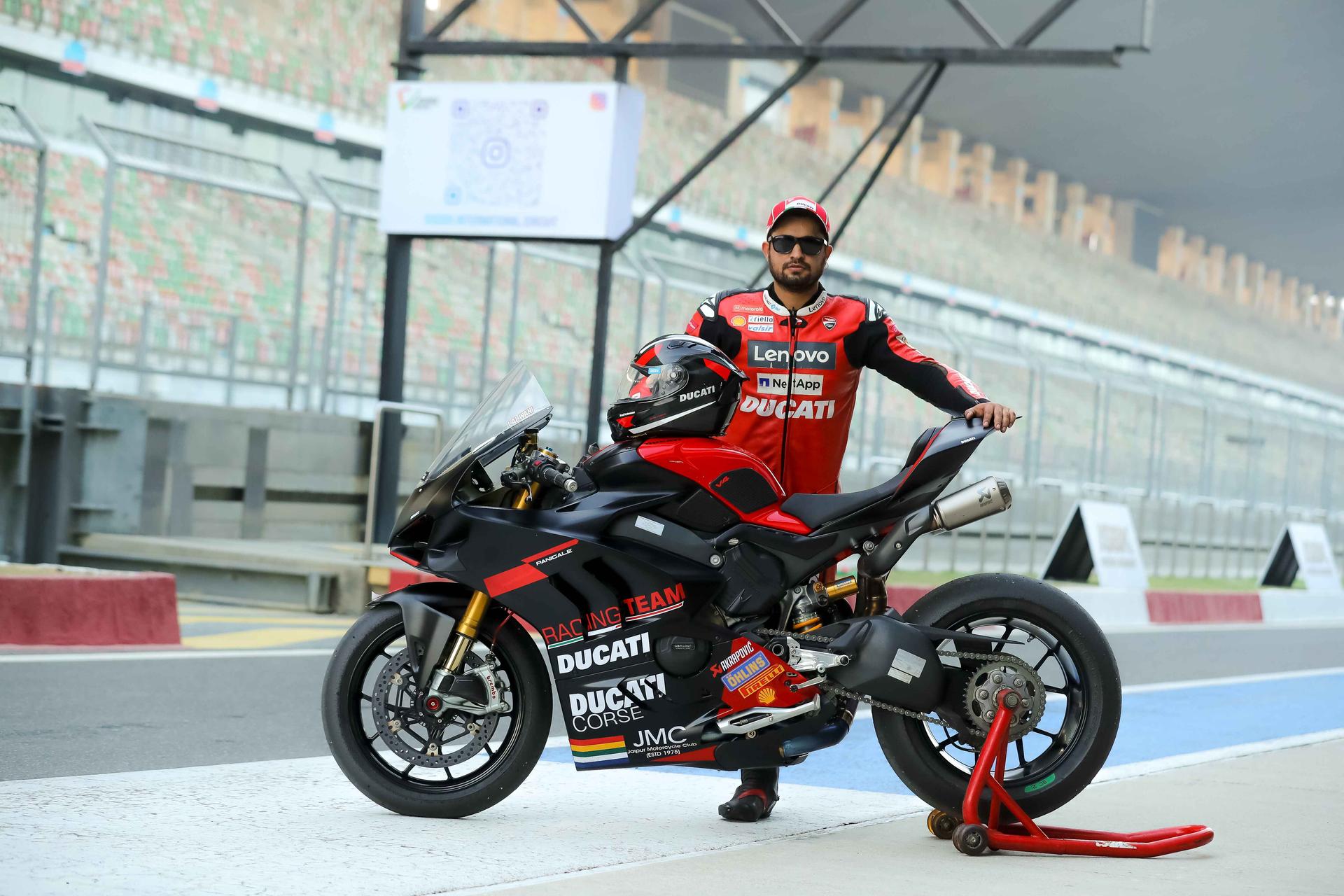 Ducati India Rider Dilip Lalwani Breaks Motorcycle Lap Record At BIC With The 2022 Panigale V4 banner