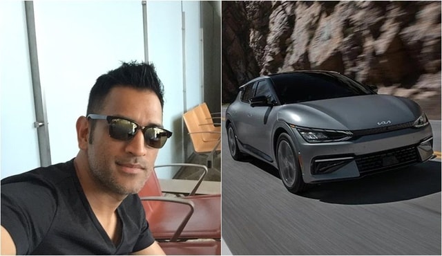 MS Dhoni Buys Kia EV6 Electric Crossover; Goes On A Night Ride With Two Indian Cricketers MS Dhoni Buys Kia EV6 Electric Crossover; Goes On A Night Ride With Two Indian Cricketers