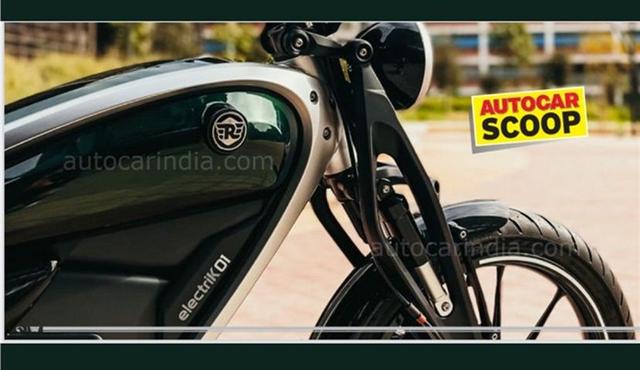 An image of Royal Enfield’s first electric concept motorcycle has leaked online. The photo, which gives us a partial look at the profile of the electric concept bike, tells us that it will be called ‘electrik01’.